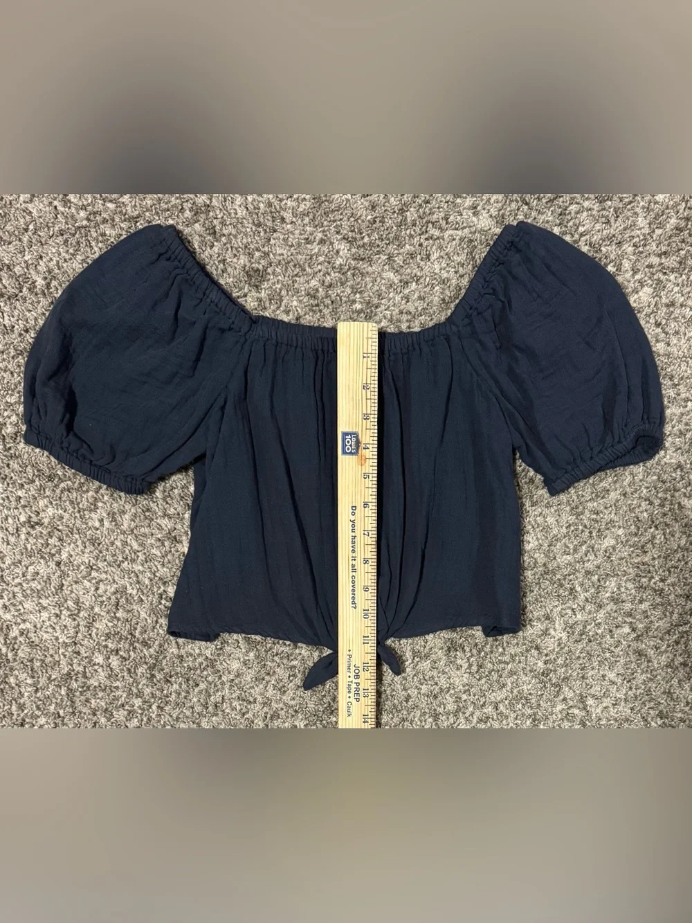 Old Navy Girls Puff-Sleeve Double-Weave Tie-Knot Top! Size XL.
